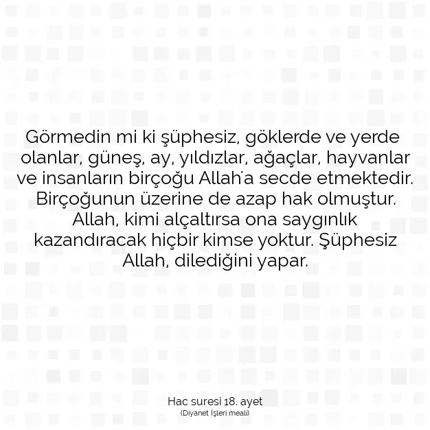 Ayetbul | Kuran Mealleri | Quran | Hac suresi 18. ayet