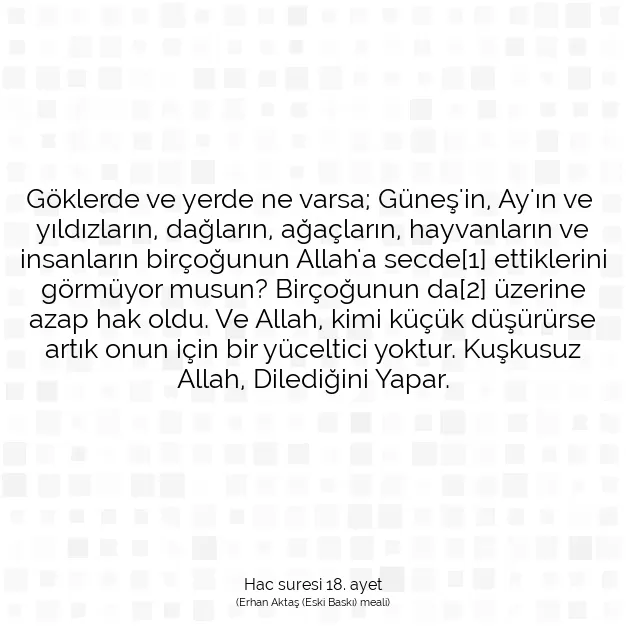 Ayetbul | Kuran Mealleri | Quran | Hac suresi 18. ayet