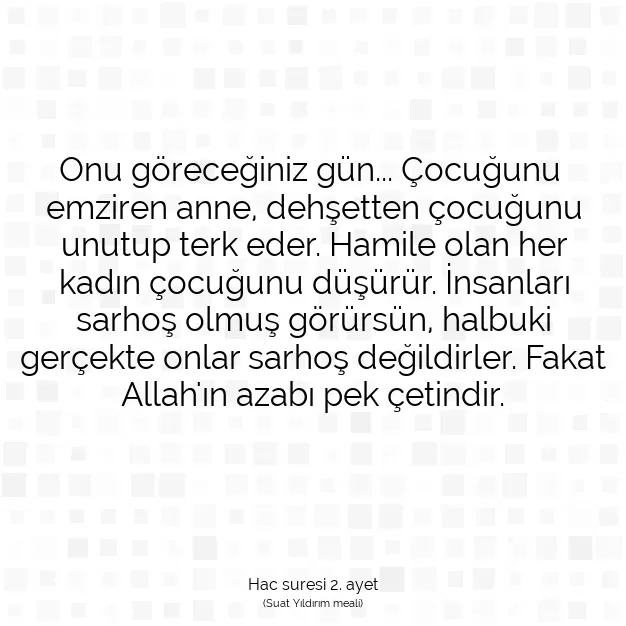 Ayetbul | Kuran Mealleri | Quran | Hac suresi 2. ayet