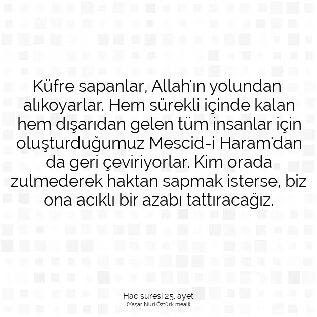 Ayetbul | Kuran Mealleri | Quran | Hac suresi 25. ayet