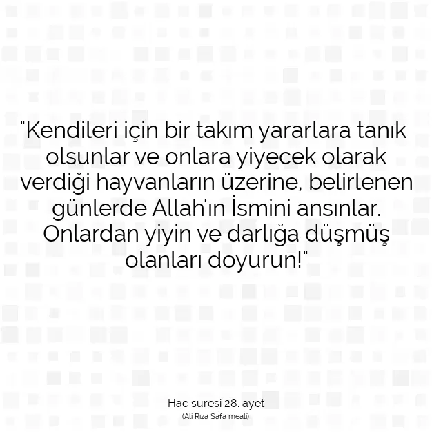 Ayetbul | Kuran Mealleri | Quran | Hac suresi 28. ayet