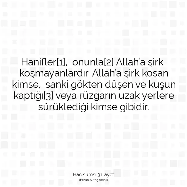 Ayetbul | Kuran Mealleri | Quran | Hac suresi 31. ayet