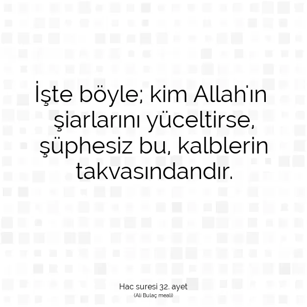 Ayetbul | Kuran Mealleri | Quran | Hac suresi 32. ayet