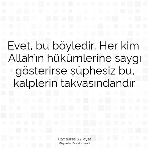 Ayetbul | Kuran Mealleri | Quran | Hac suresi 32. ayet