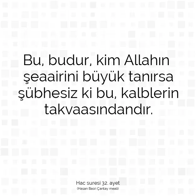 Ayetbul | Kuran Mealleri | Quran | Hac suresi 32. ayet