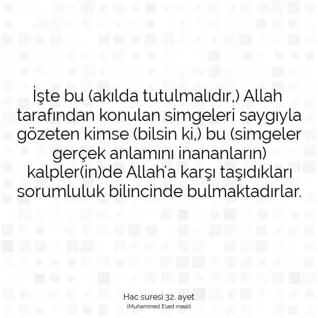 Ayetbul | Kuran Mealleri | Quran | Hac suresi 32. ayet