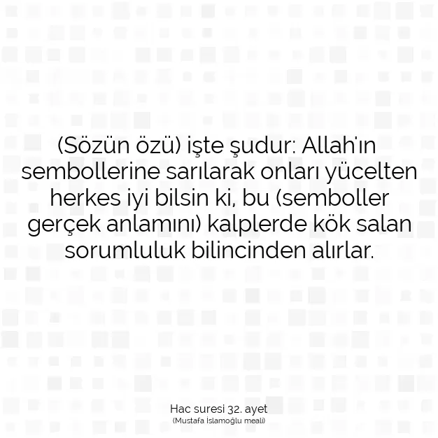 Ayetbul | Kuran Mealleri | Quran | Hac suresi 32. ayet