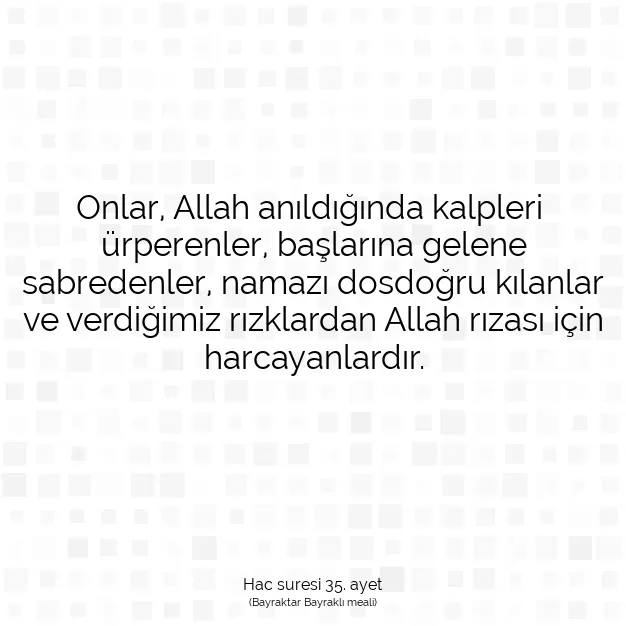 Ayetbul | Kuran Mealleri | Quran | Hac suresi 35. ayet