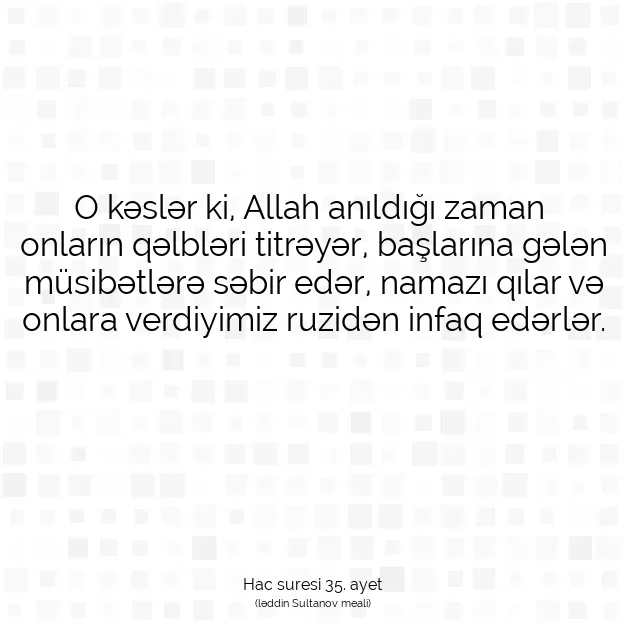 Ayetbul | Kuran Mealleri | Quran | Hac suresi 35. ayet