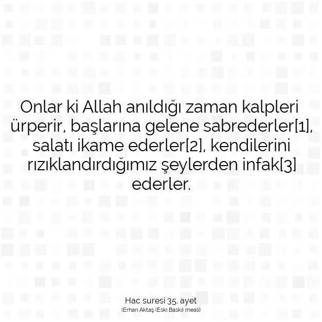 Ayetbul | Kuran Mealleri | Quran | Hac suresi 35. ayet