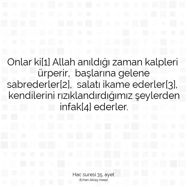 Ayetbul | Kuran Mealleri | Quran | Hac suresi 35. ayet