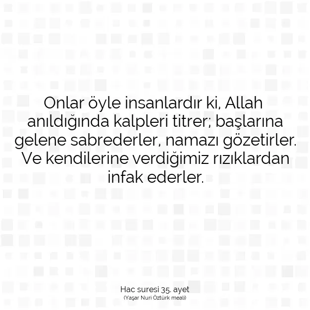 Ayetbul | Kuran Mealleri | Quran | Hac suresi 35. ayet