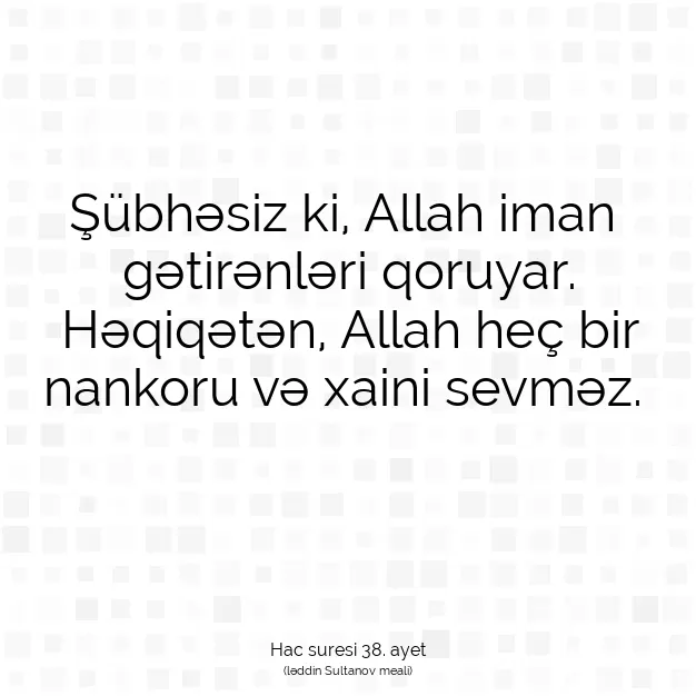 Ayetbul | Kuran Mealleri | Quran | Hac suresi 38. ayet