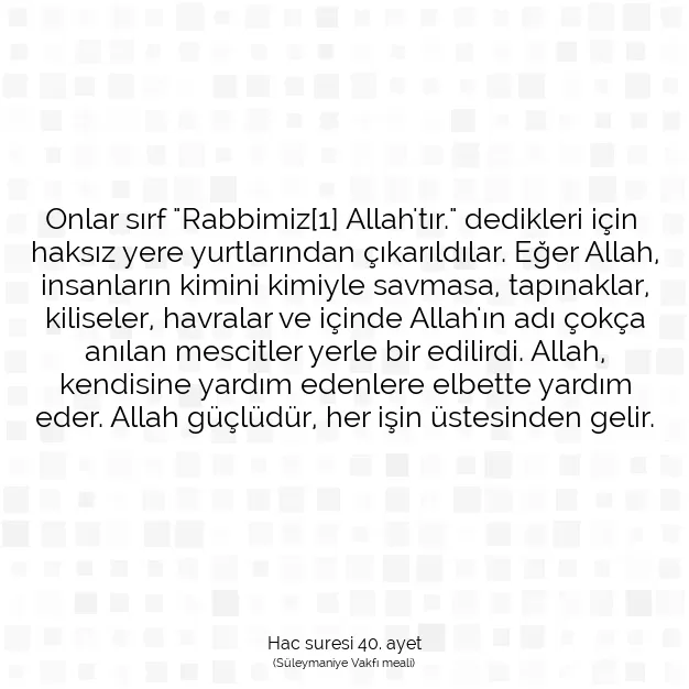 Ayetbul | Kuran Mealleri | Quran | Hac suresi 40. ayet