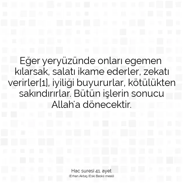 Ayetbul | Kuran Mealleri | Quran | Hac suresi 41. ayet