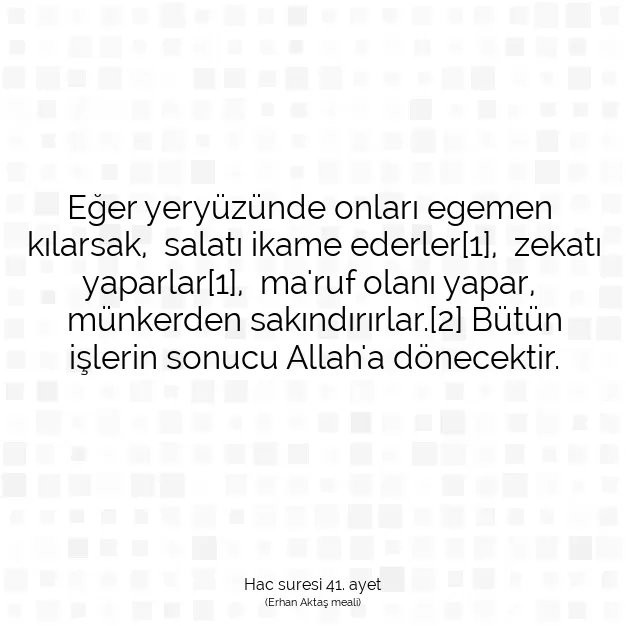 Ayetbul | Kuran Mealleri | Quran | Hac suresi 41. ayet