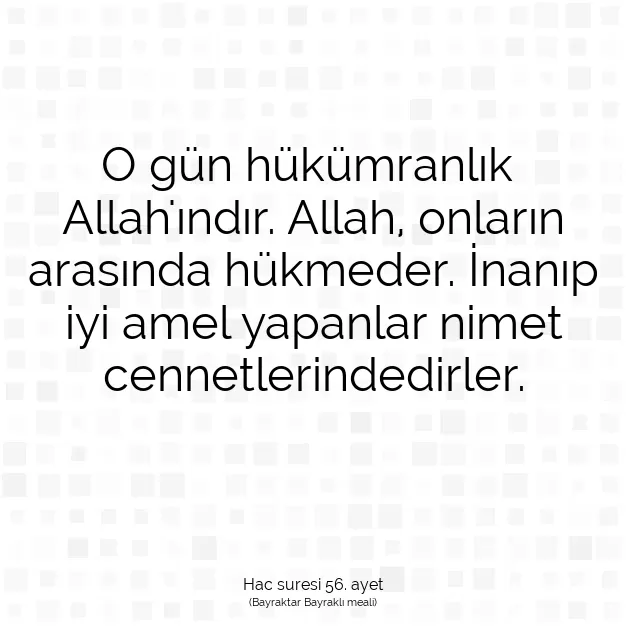 Ayetbul | Kuran Mealleri | Quran | Hac suresi 56. ayet