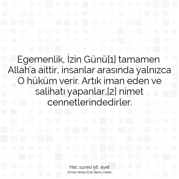 Ayetbul | Kuran Mealleri | Quran | Hac suresi 56. ayet