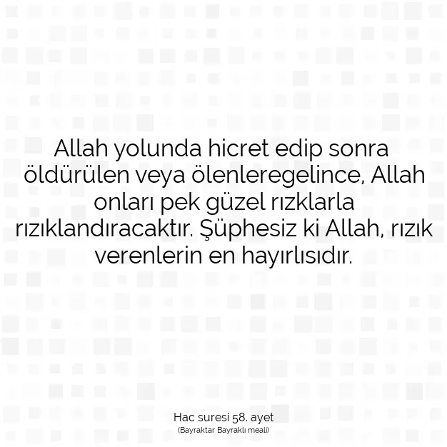 Ayetbul | Kuran Mealleri | Quran | Hac suresi 58. ayet