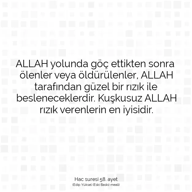 Ayetbul | Kuran Mealleri | Quran | Hac suresi 58. ayet