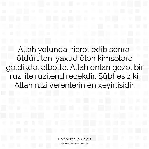 Ayetbul | Kuran Mealleri | Quran | Hac suresi 58. ayet