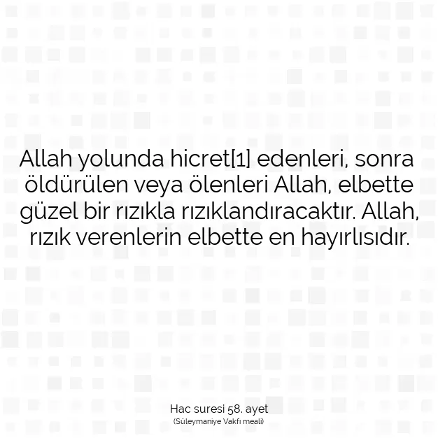 Ayetbul | Kuran Mealleri | Quran | Hac suresi 58. ayet