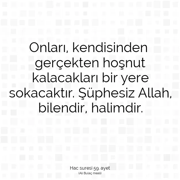 Ayetbul | Kuran Mealleri | Quran | Hac suresi 59. ayet