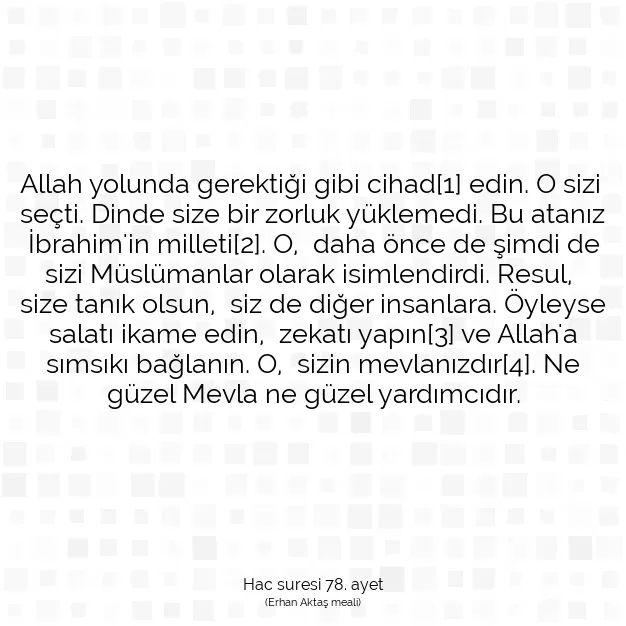 Ayetbul | Kuran Mealleri | Quran | Hac suresi 78. ayet