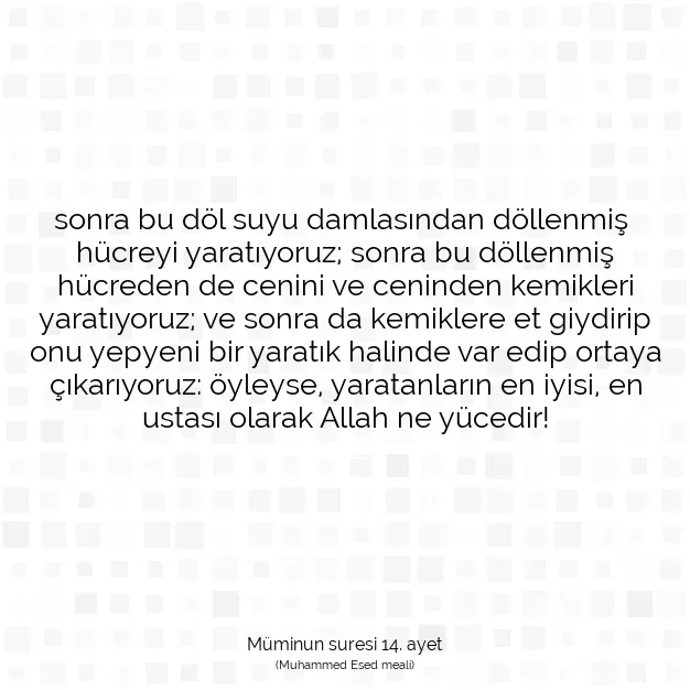 Ayetbul | Kuran Mealleri | Quran | Müminun suresi 14. ayet