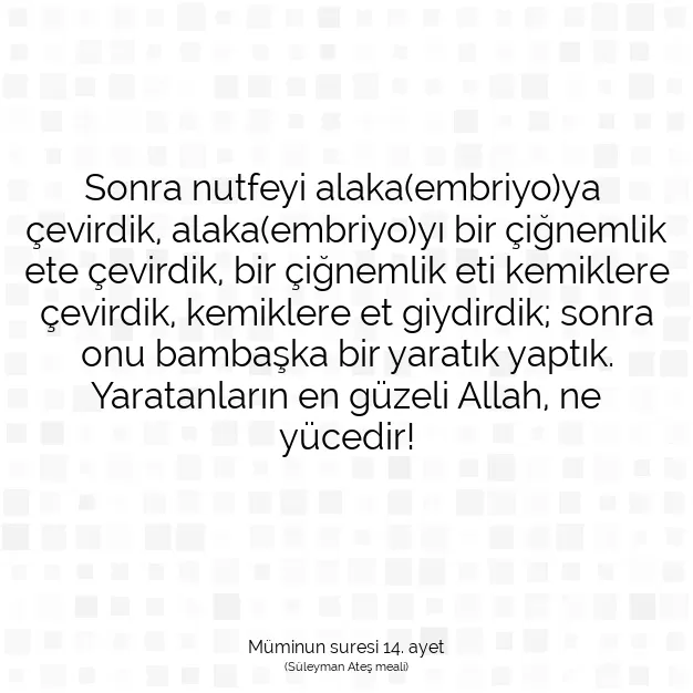 Ayetbul | Kuran Mealleri | Quran | Müminun suresi 14. ayet