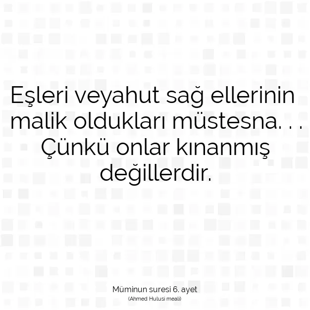 Ayetbul | Kuran Mealleri | Quran | Müminun suresi 6. ayet