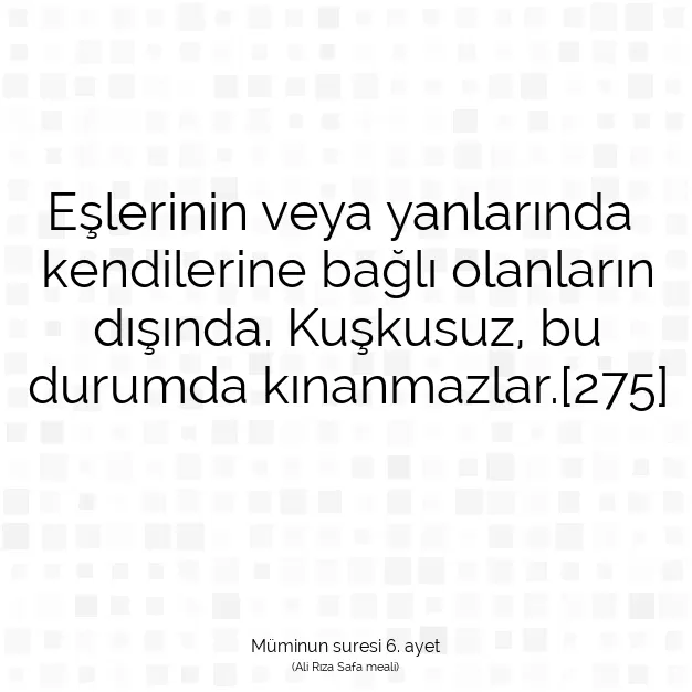 Ayetbul | Kuran Mealleri | Quran | Müminun suresi 6. ayet