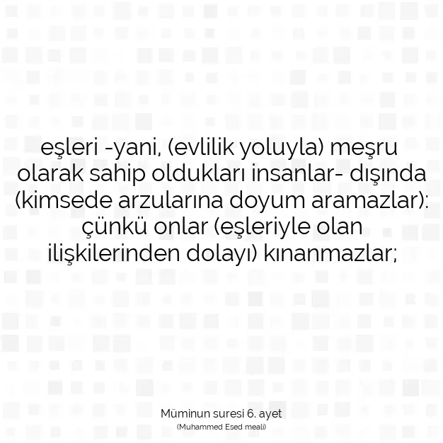 Ayetbul | Kuran Mealleri | Quran | Müminun suresi 6. ayet