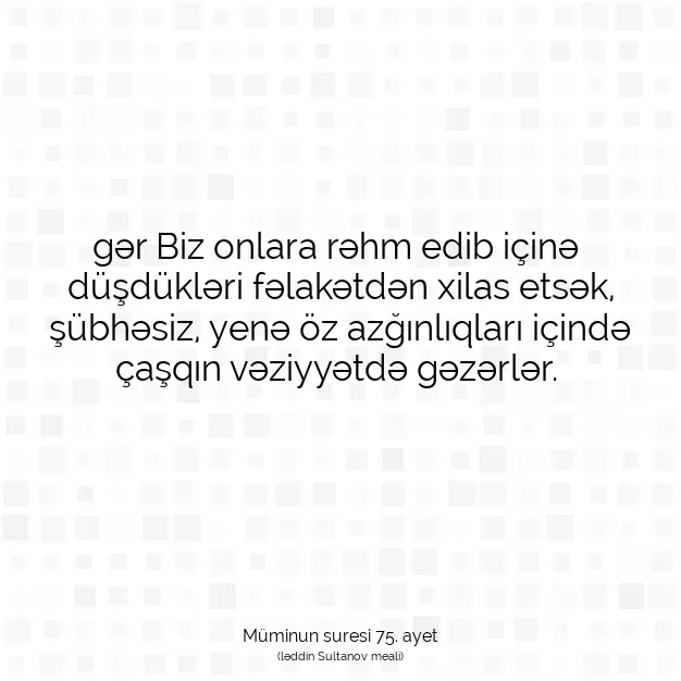 Ayetbul | Kuran Mealleri | Quran | Müminun suresi 75. ayet