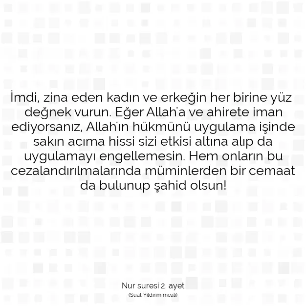 Ayetbul | Kuran Mealleri | Quran | Nur suresi 2. ayet