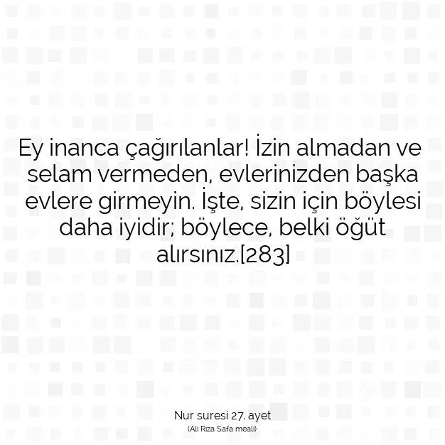 Ayetbul | Kuran Mealleri | Quran | Nur suresi 27. ayet