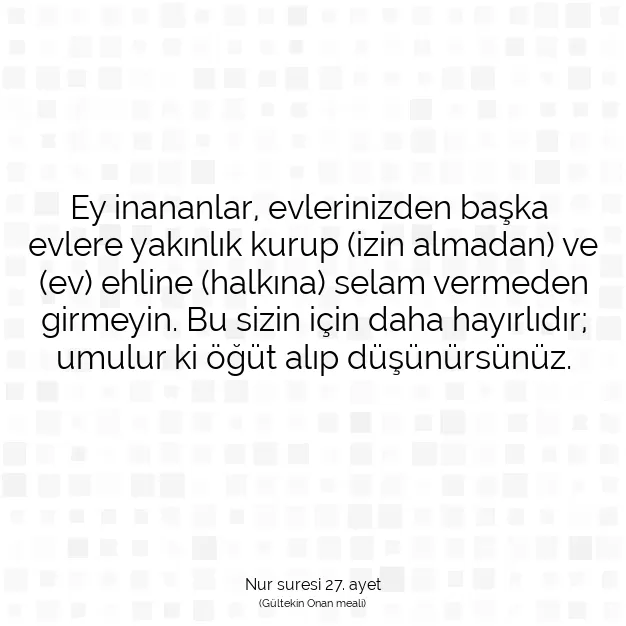 Ayetbul | Kuran Mealleri | Quran | Nur suresi 27. ayet