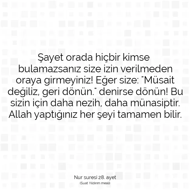 Ayetbul | Kuran Mealleri | Quran | Nur suresi 28. ayet