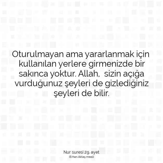 Ayetbul | Kuran Mealleri | Quran | Nur suresi 29. ayet