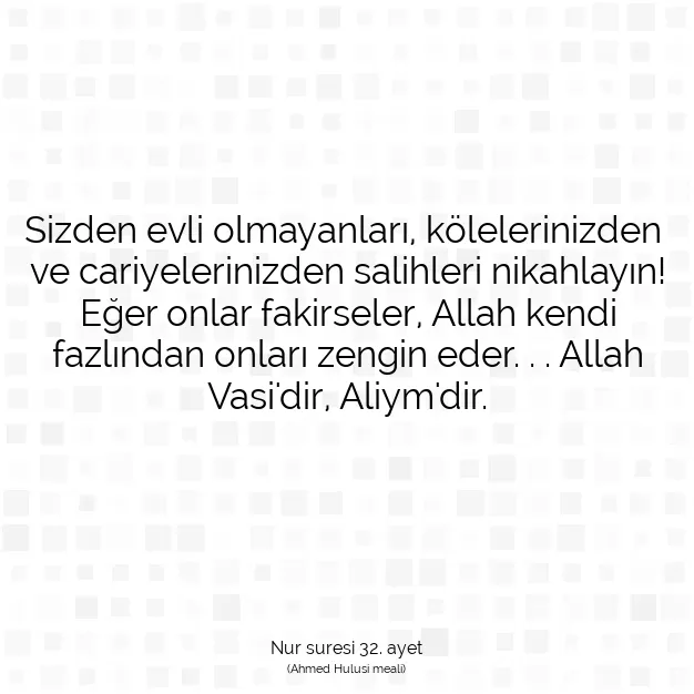 Ayetbul | Kuran Mealleri | Quran | Nur suresi 32. ayet