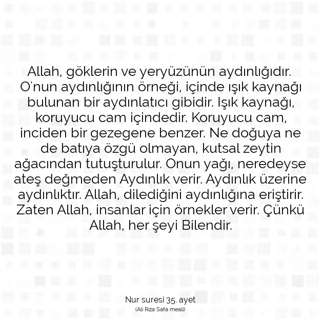 Ayetbul | Kuran Mealleri | Quran | Nur suresi 35. ayet