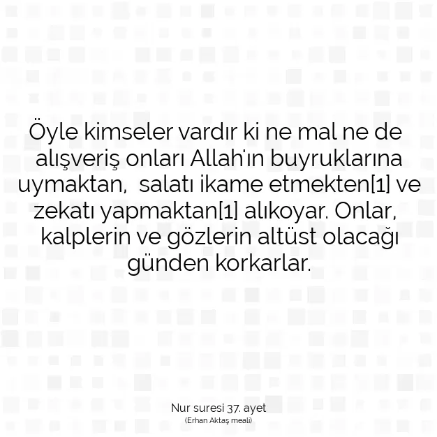 Ayetbul | Kuran Mealleri | Quran | Nur suresi 37. ayet