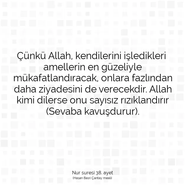 Ayetbul | Kuran Mealleri | Quran | Nur suresi 38. ayet