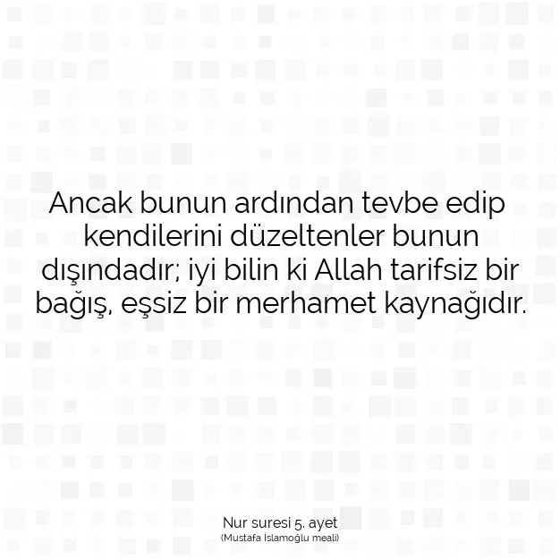 Ayetbul | Kuran Mealleri | Quran | Nur suresi 5. ayet