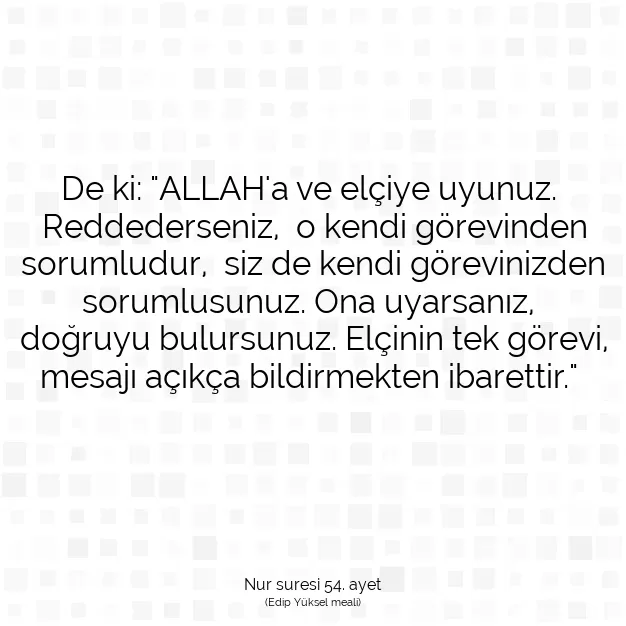 Ayetbul | Kuran Mealleri | Quran | Nur suresi 54. ayet