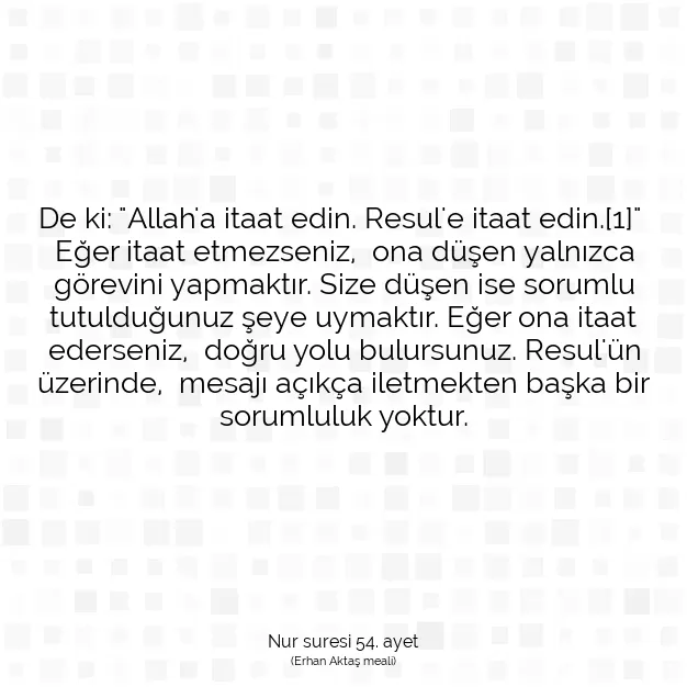 Ayetbul | Kuran Mealleri | Quran | Nur suresi 54. ayet