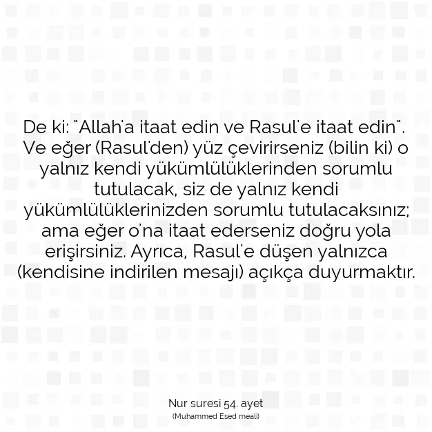 Ayetbul | Kuran Mealleri | Quran | Nur suresi 54. ayet