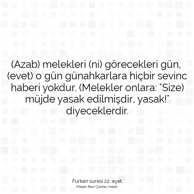 Ayetbul | Kuran Mealleri | Quran | Furkan suresi 22. ayet