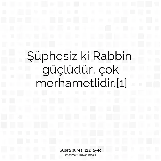 Ayetbul | Kuran Mealleri | Quran | Şuara suresi 122. ayet