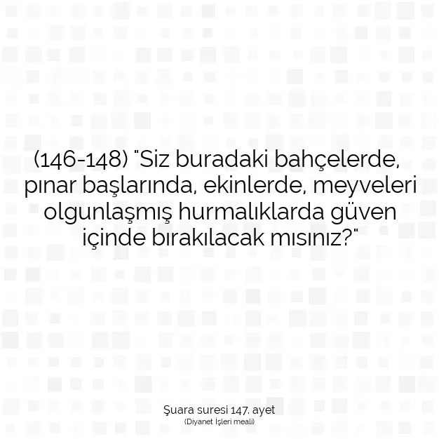 Ayetbul | Kuran Mealleri | Quran | Şuara suresi 147. ayet